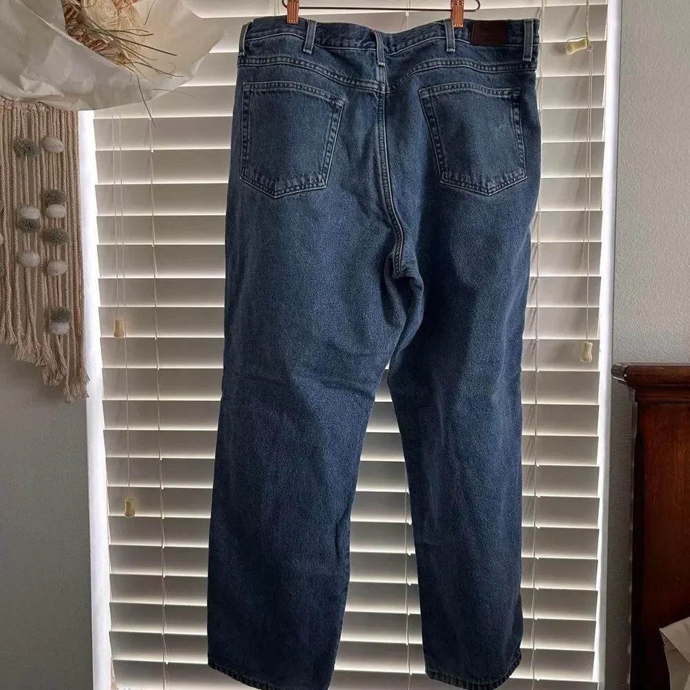 Vintage L.L.Bean Flannel Lined Natural Fit Jeans Gorpcore Old money  40 x 30